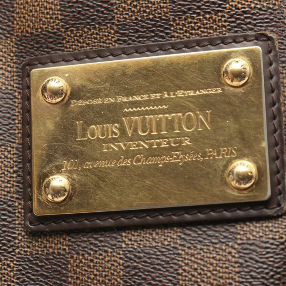 Louis Vuitton Bag Hampstead Canvas Tote Brown Leather Damier - Picture 9 of 10